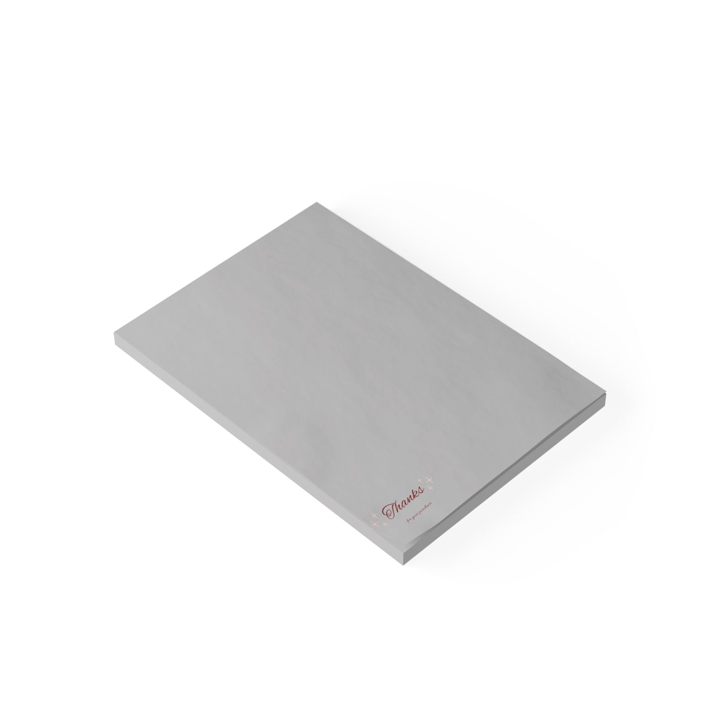Grey " Thanks For Your Purchase" Post-it® Note Pads