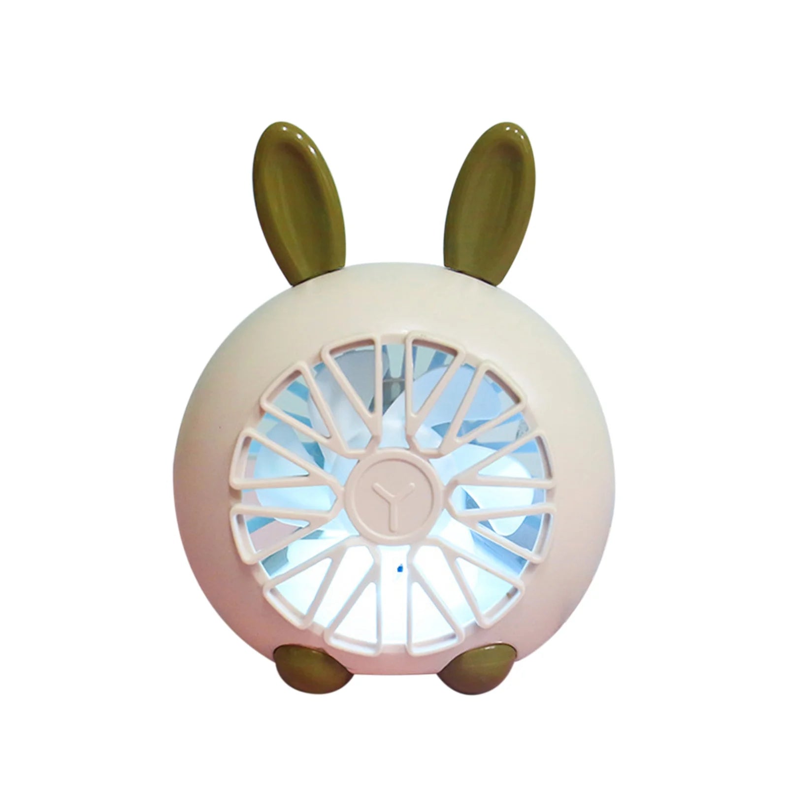 Portable Fan Desk Fan Small Fan Mini Fan Cartoon Animal Desktop Mini Fan with Light Outdoor Summer Cool Usb Charging Fan