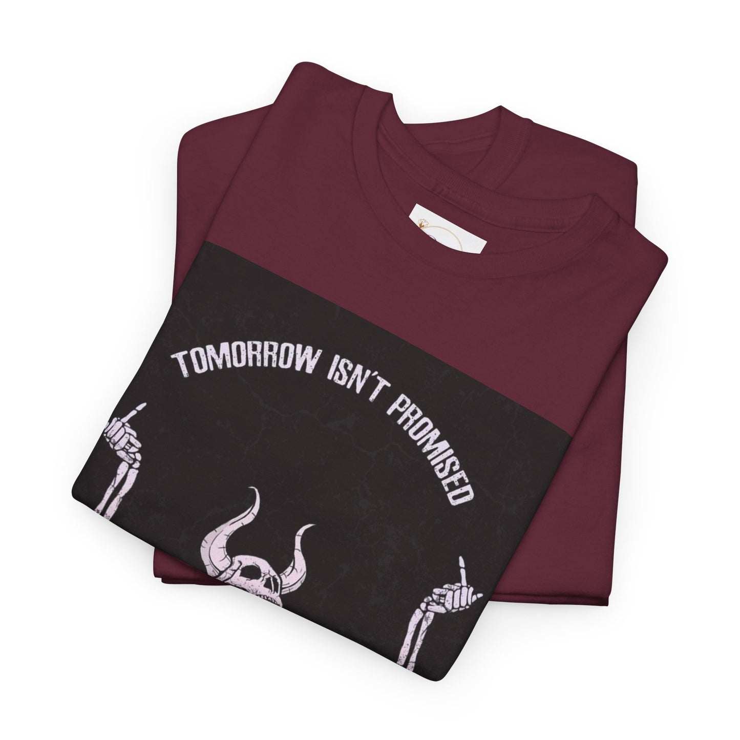 Chilling Vibes Skeleton Tee: "Tomorrow Isn't Promised"