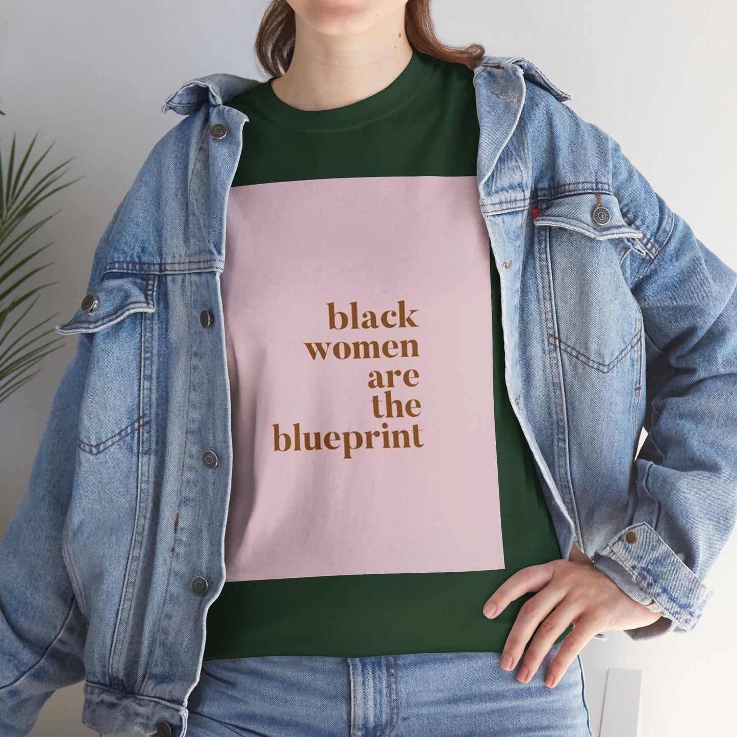 Empowering "Black Woman Are The Blueprint" Message Tee