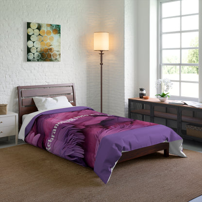 Purple "Rebranding Into A Badder Bitch!" Comforter