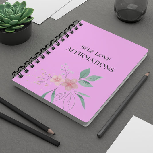 Self-Love Affirmations Journal, Inspirational Spiral Notebook, Self-Care Planner, Gratitude Journal, Positive Thinking Gift, Mindfulness