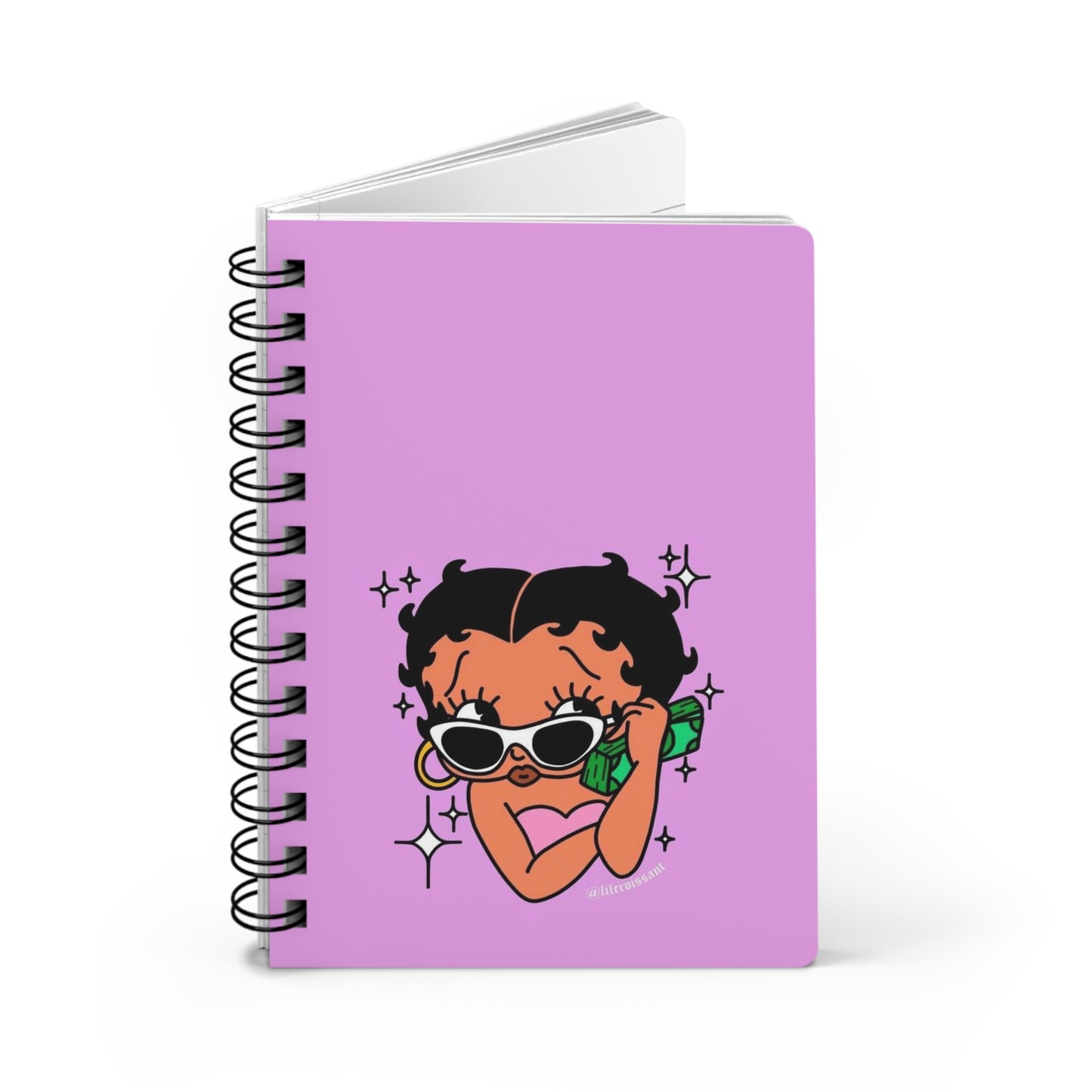 Stylish Betty Boop Spiral Bound Journal, Trendy Diary, Gift for Students, Cute Writing Notebook, Budget Planner, Motivational Journal