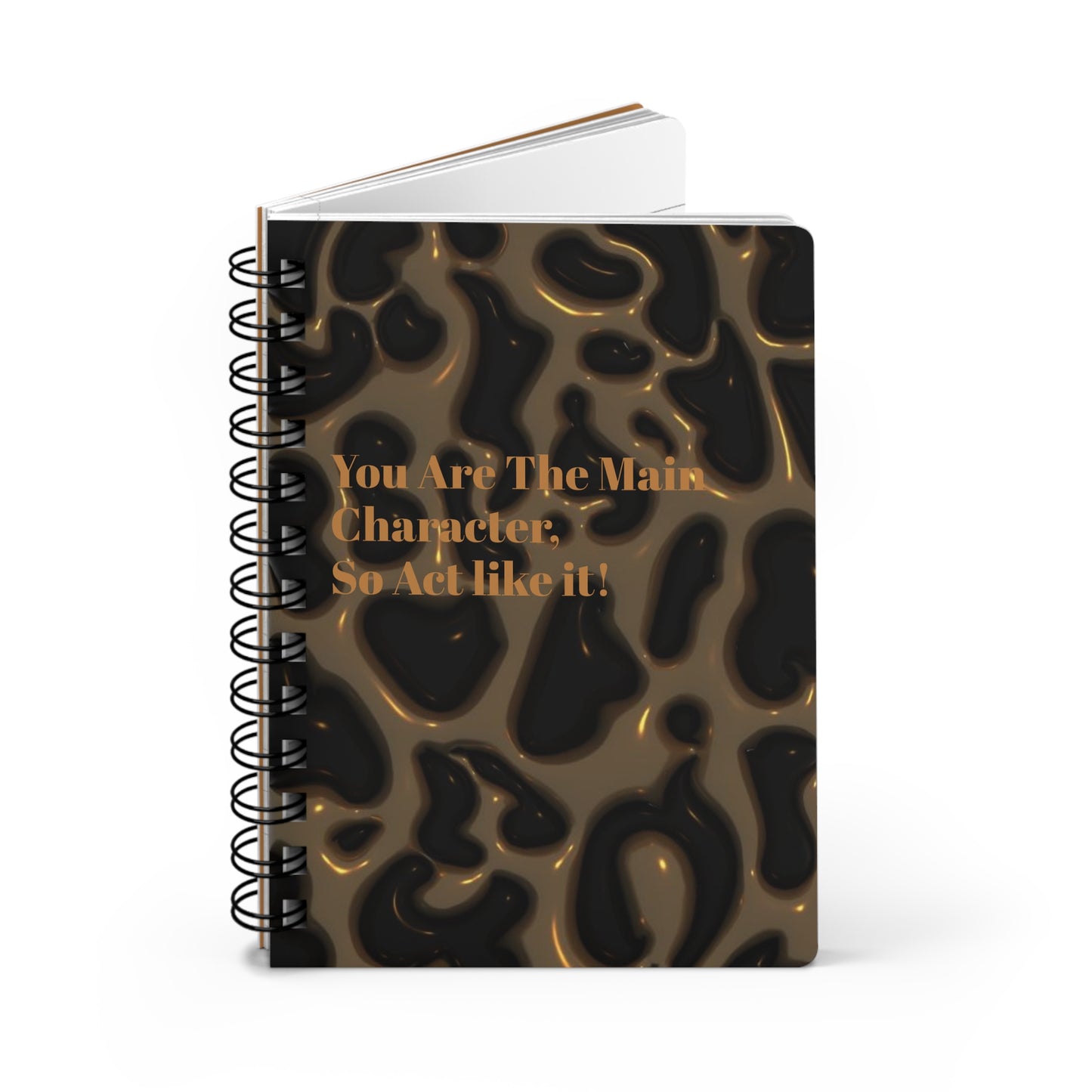 Bold Leopard Print Spiral Bound Journal, Motivational Notebook, Gift for Writers, Inspirational Journal, Self-Care Diary, Stylish Stationery