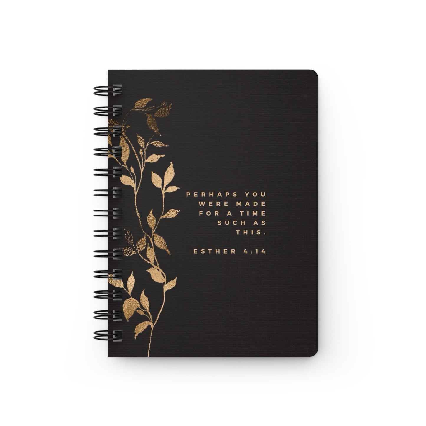 Gold & Black Christian Spiral Bound Journal