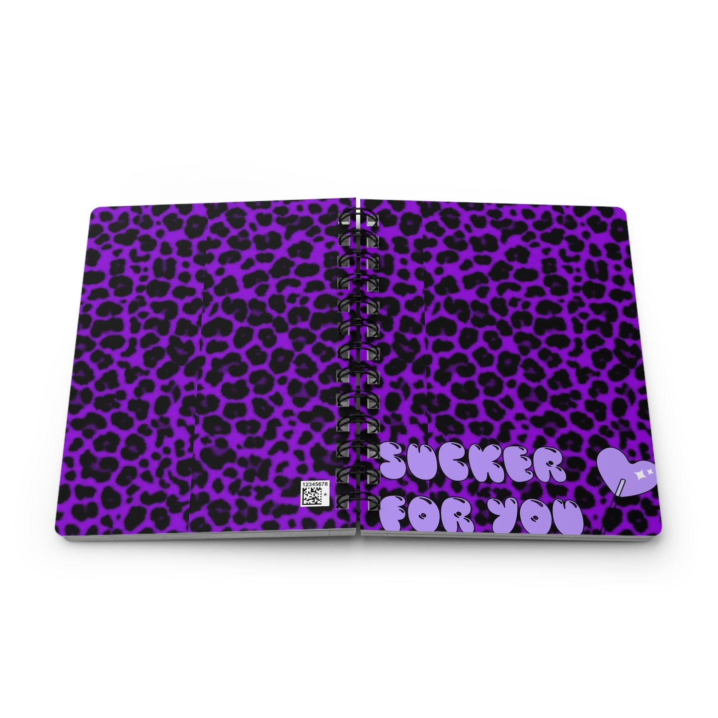 Spiral Bound Journal - Violet Sucker For You Cheetah Print