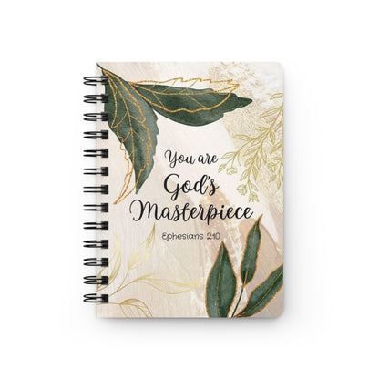Inspirational Spiral Bound Journal - God's Masterpiece, Self-Care, Gift for Her, Bible Verse, Daily Reflections, Gratitude Journal