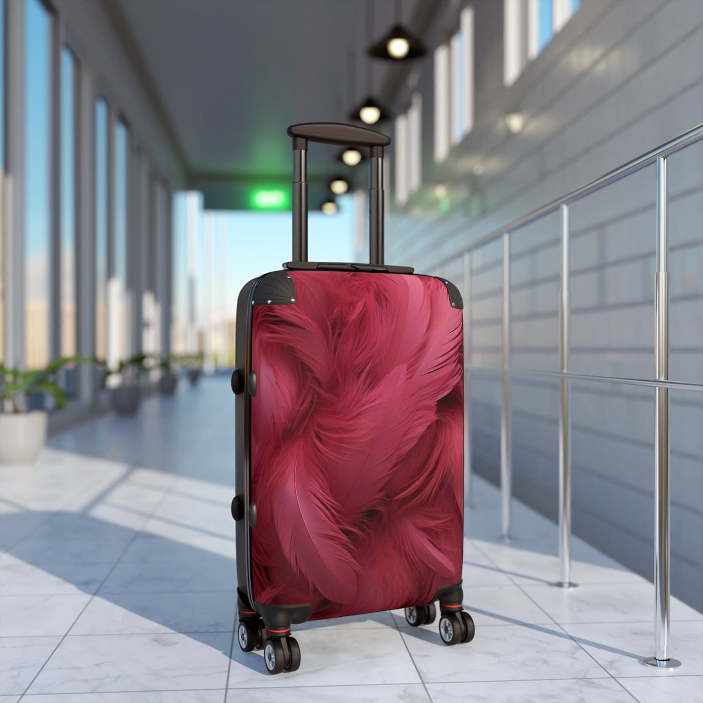 "Rebranding Into A New Badder Bitch!" Feathered Suitcase~ Hot Pink