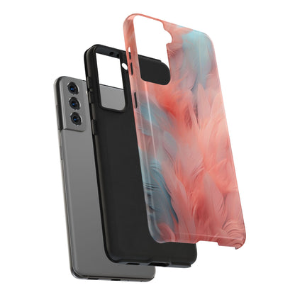 "Rebranding Into A New Badder Bitch!" ~ Pink/Baby Blue Feathered Tough Phone Cases