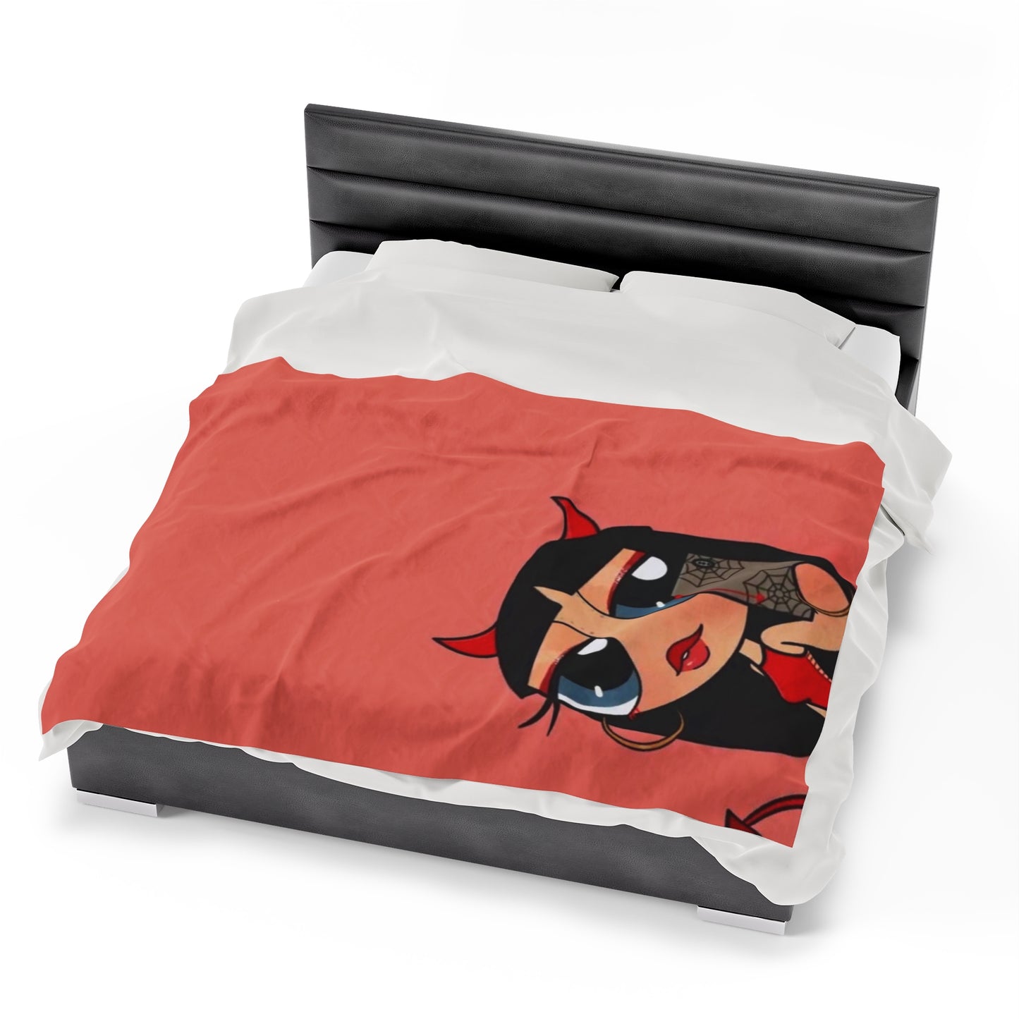 Devilish ImJustAGirl💅🏻🎀🫧~ Velveteen Plush Blanket