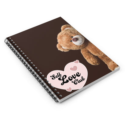 Journal Notebook - Adorable Brown Bear Self-Love Self-Care Club