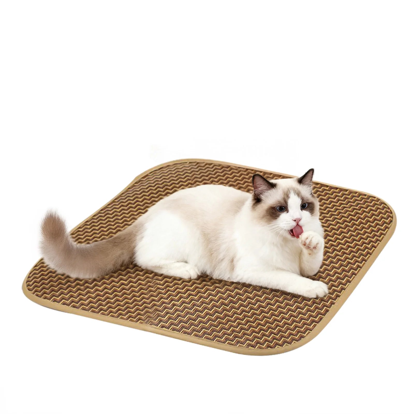 Cat Bed,  Cat House for Indoor Cats with 2 Cushion, Large Cat Cave with Scratch Pad and Fluffy Ball Hanging, Light Gray