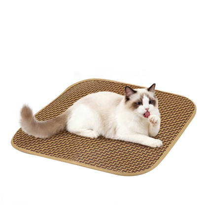 Cat Bed,  Cat House for Indoor Cats with 2 Cushion, Large Cat Cave with Scratch Pad and Fluffy Ball Hanging, Light Gray