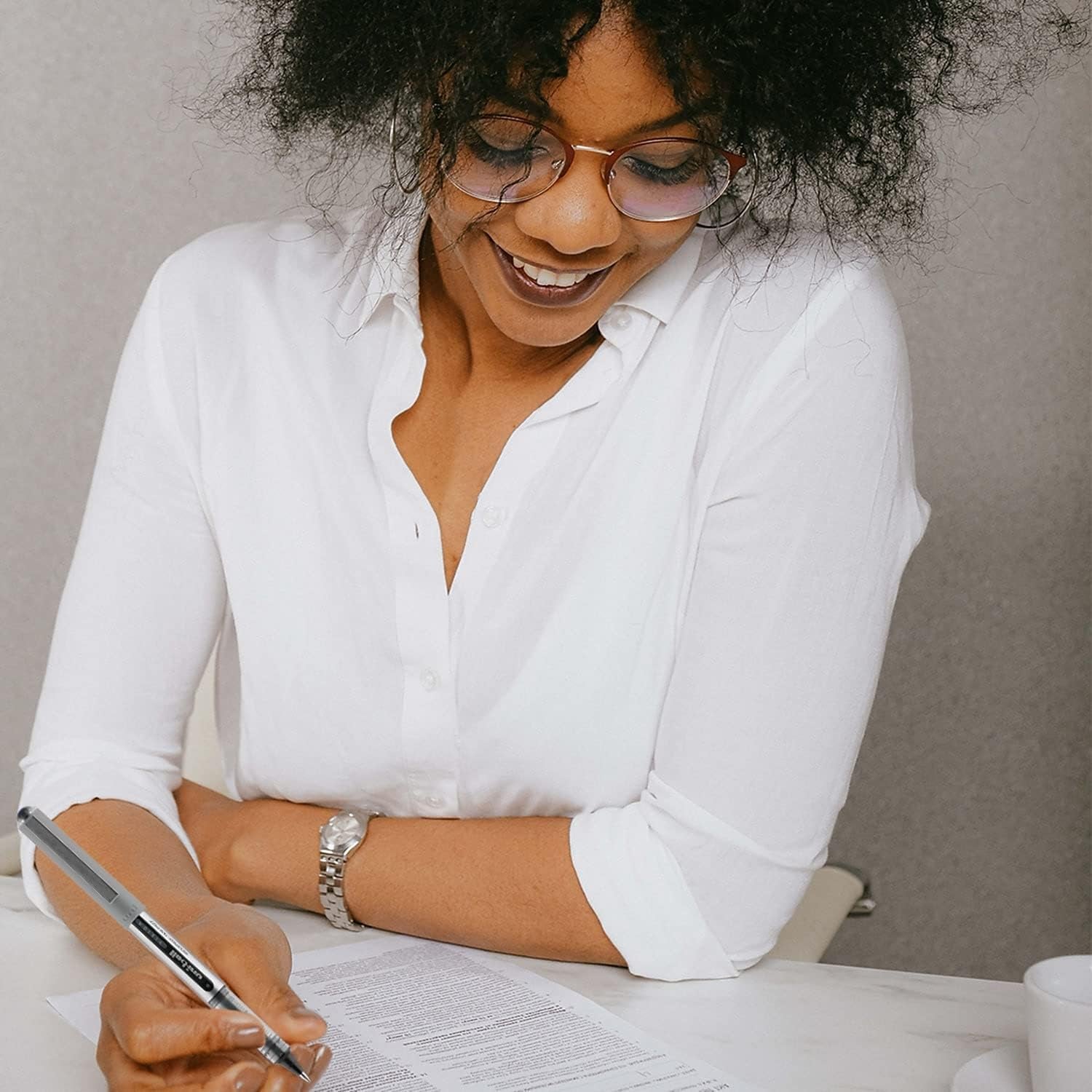 Vision Rollerball Pens, Fine Point (0.7Mm), Assorted Colors, 12 Count