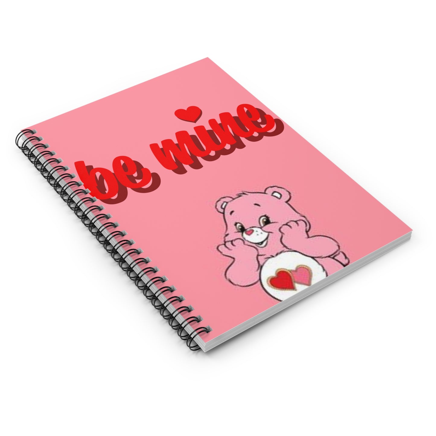 Valentine's Day Be Mine Carebear Spiral Notebook - Ruled Line