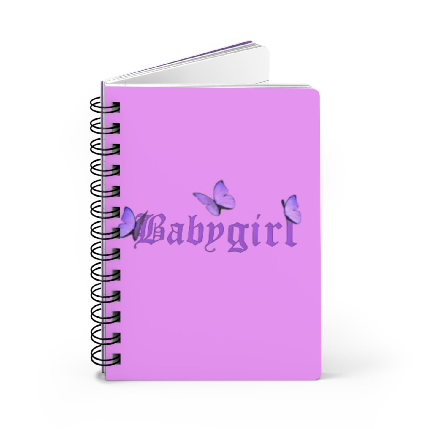 Butterfly Babygirl Journal | Spiral Bound Notebook for Dreamers, Cute Greeting Card, Gift for Her, Journaling, Writing, School Supplies