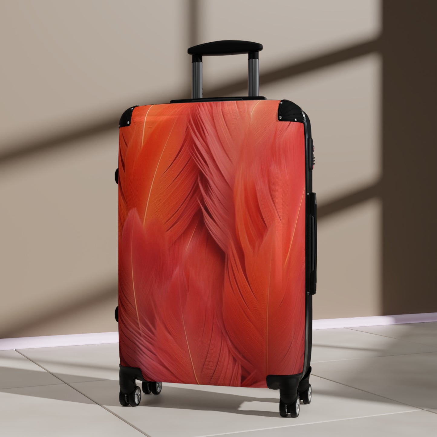 "Rebranding Into A New Badder Bitch" Feathered Suitcase ~ Orange