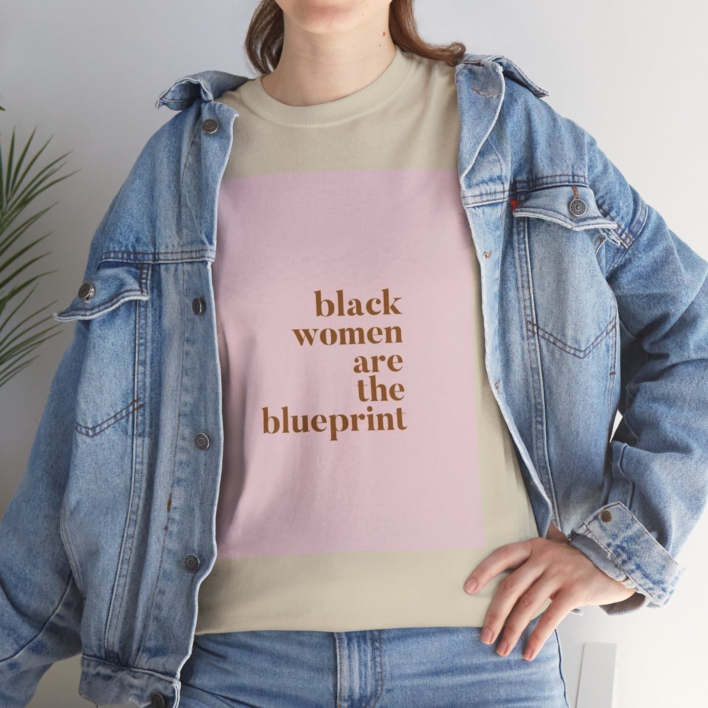 Empowering "Black Woman Are The Blueprint" Message Tee