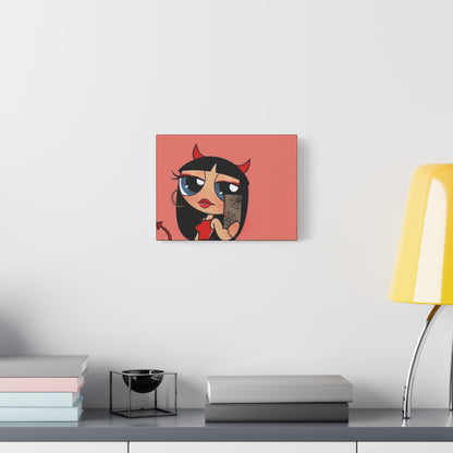 Devilish ImJustAGirl💅🏻🎀🫧~ Matte Canvas, Stretched, 1.25"