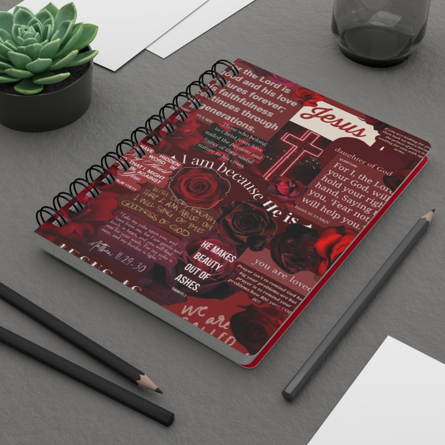 Inspirational Faith Journal - Spiral Bound Notebook, Motivational Writing, Christian Gifts, Religious Quote Journal, Bible Study