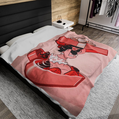 Valentine's Day Velveteen Plush Blanket