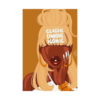 Blonde Hair Baddie Melanin Satin Posters (210gsm)