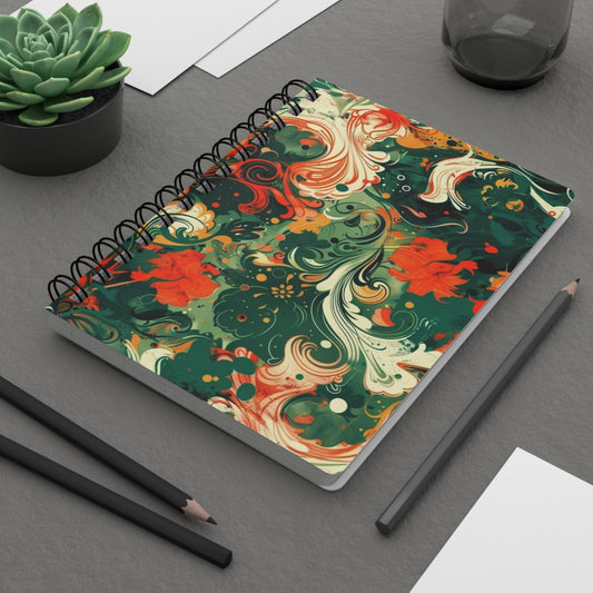 Colorful Floral Spiral Bound Journal - Perfect for Writers, Artists, and Students - Gift for Birthdays, Holidays, or Note-Taking