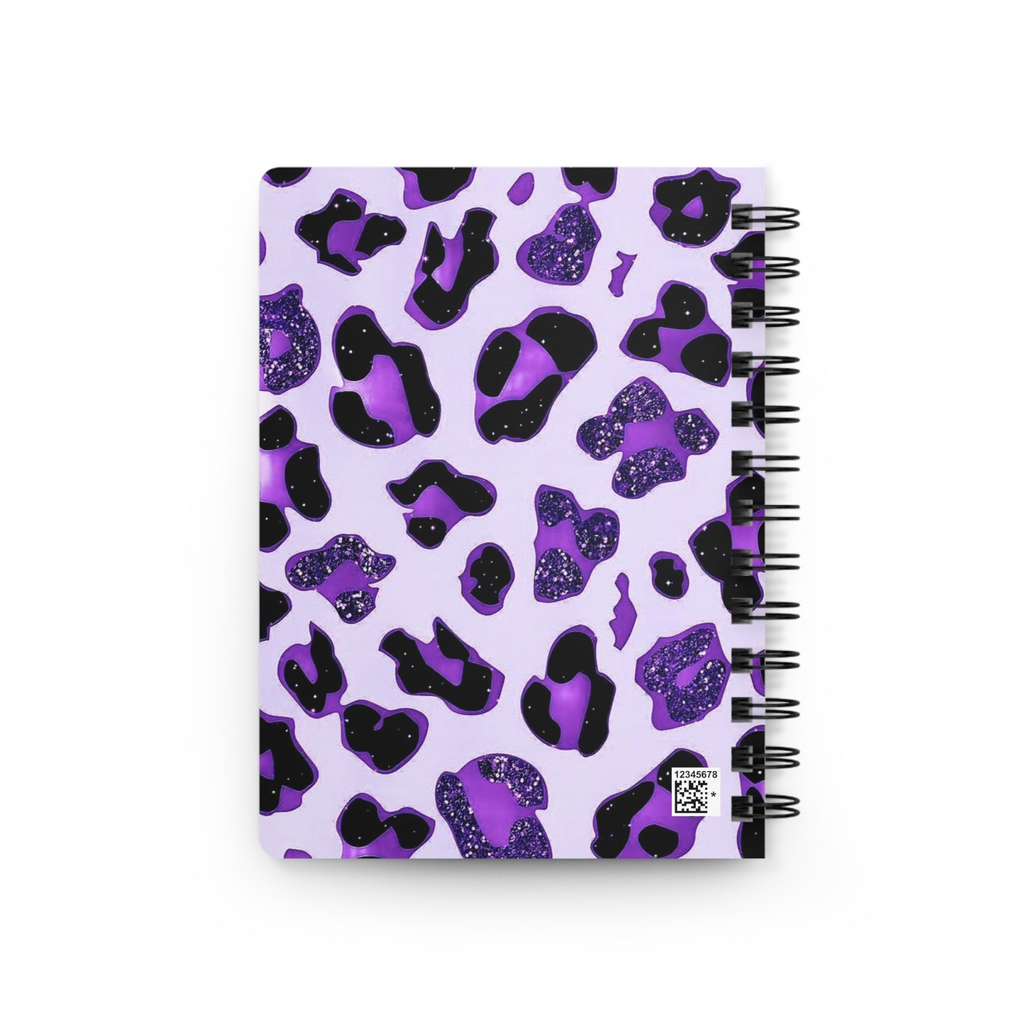 Purple Leopard Print Spiral Bound Journal | Creative Notepad for Artists, Gift for Students, Journal for Thoughts, Writing, Sketching