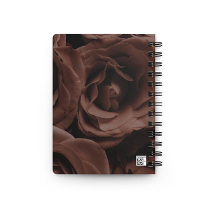 Christian Spiral Bound Journal - Precious Than Rubies Brown Roses Design