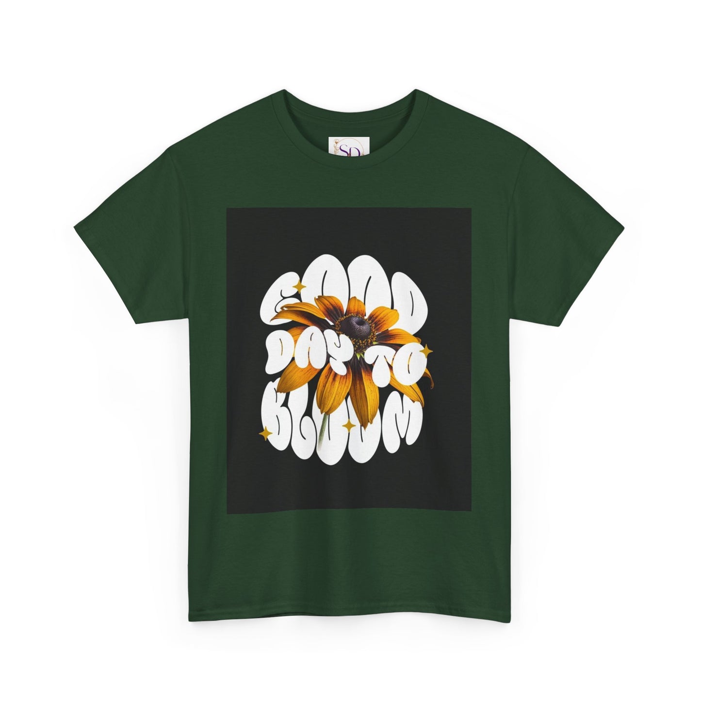 Good Day to Bloom Unisex Heavy Cotton Tee, Floral Graphic Tee, Spring Edition T-Shirt, Casual Gift, Nature Lover Apparel