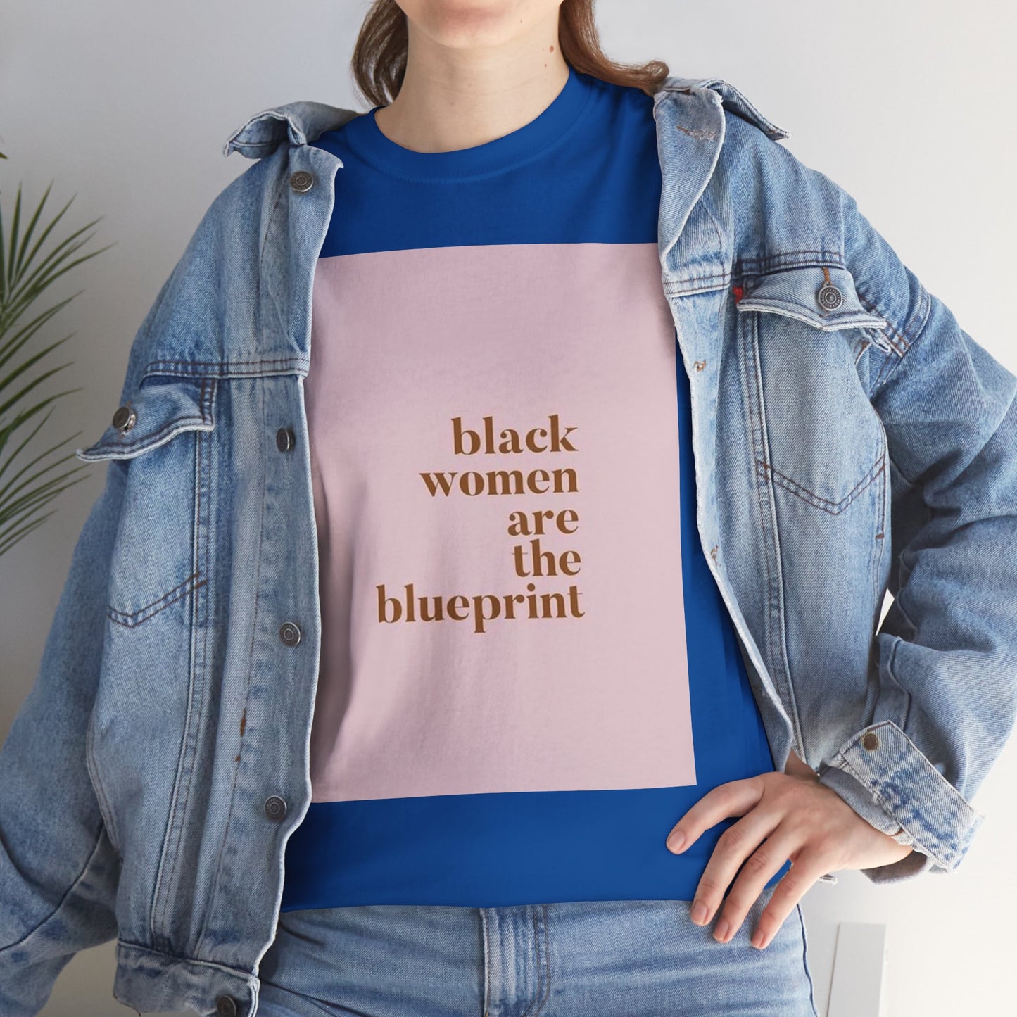 Empowering "Black Woman Are The Blueprint" Message Tee