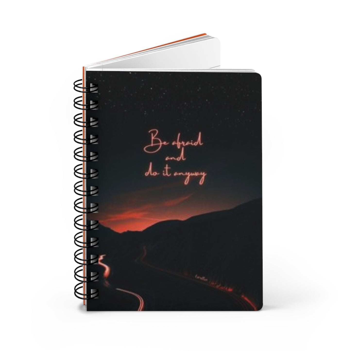 Inspirational Spiral Bound Journal - Be Afraid and Do It Anyway, Travel Diary, Creative Writing Notebook, Motivational Gift, Goal Planner,