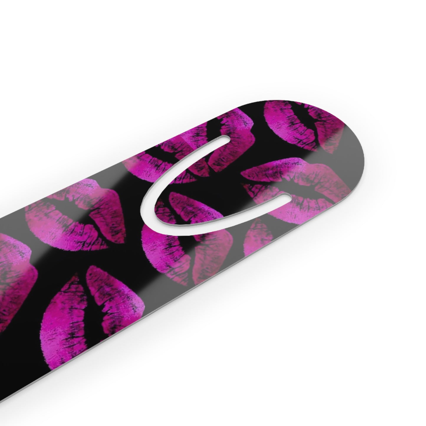 Kiss Print Stainless Steel Bookmark, Stylish Reader Gift, Journaling Accessory, Book Lover Gift, Library Decor