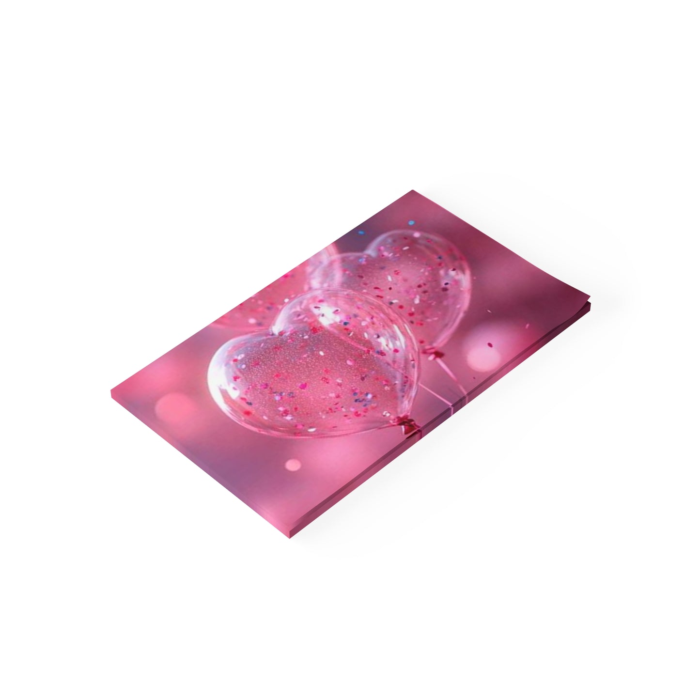 Post-it® Note Pads, pink heart shape design, Sticky Notes, Stationery, Office Supplies, Cute Desk Accessories, Reminder Cards
