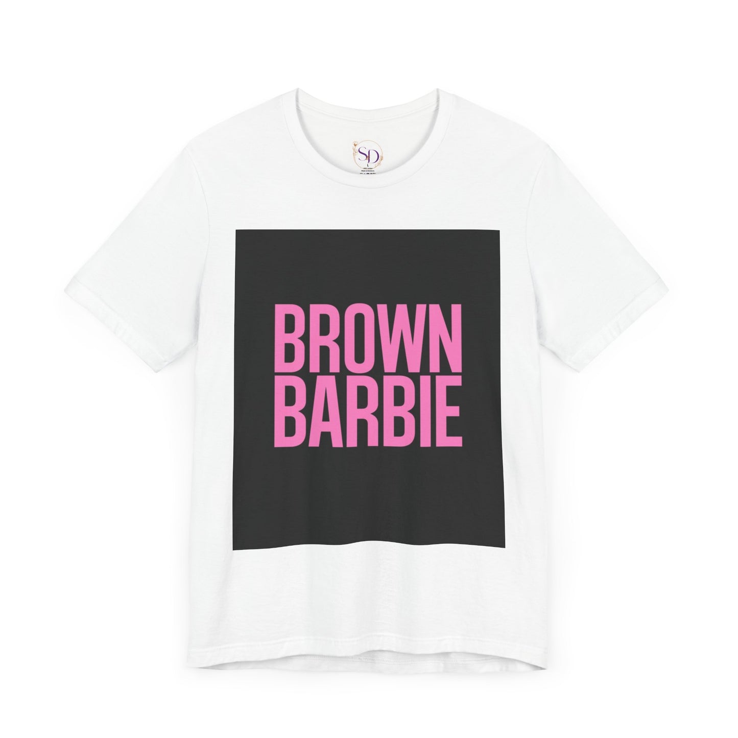 Trendy Unisex Tee - Brown Barbie Graphic T-Shirt for Fashion Lovers, Casual Wear, Gifts for Friends, Birthday, Summer Fun