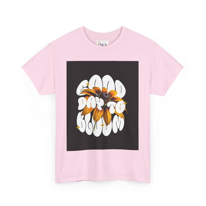 Good Day to Bloom Unisex Heavy Cotton Tee, Floral Graphic Tee, Spring Edition T-Shirt, Casual Gift, Nature Lover Apparel