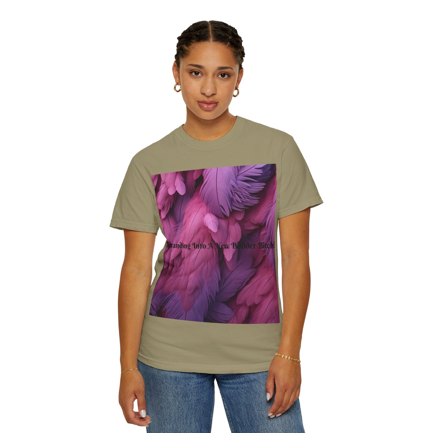 Rebranding Into A New Badder Bitch! ~ Purple/Pink Unisex Garment-Dyed T-shirt