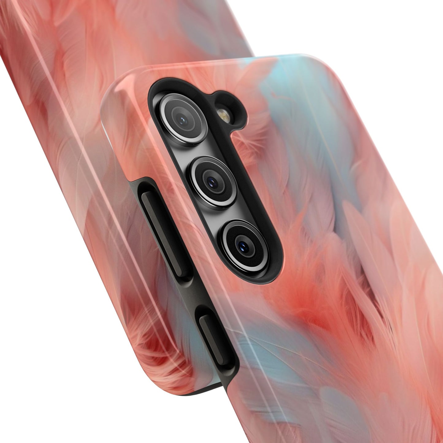 "Rebranding Into A New Badder Bitch!" ~ Pink/Baby Blue Feathered Tough Phone Cases