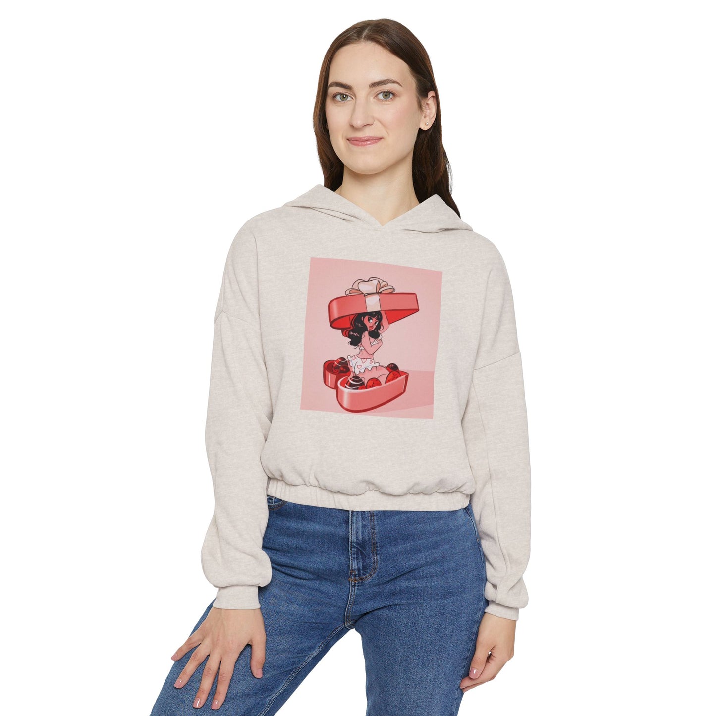 Naughty Girl Valentine's Day Clinched Hoodie