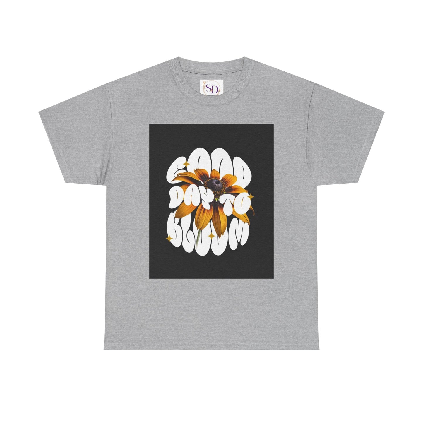 Good Day to Bloom Unisex Heavy Cotton Tee, Floral Graphic Tee, Spring Edition T-Shirt, Casual Gift, Nature Lover Apparel