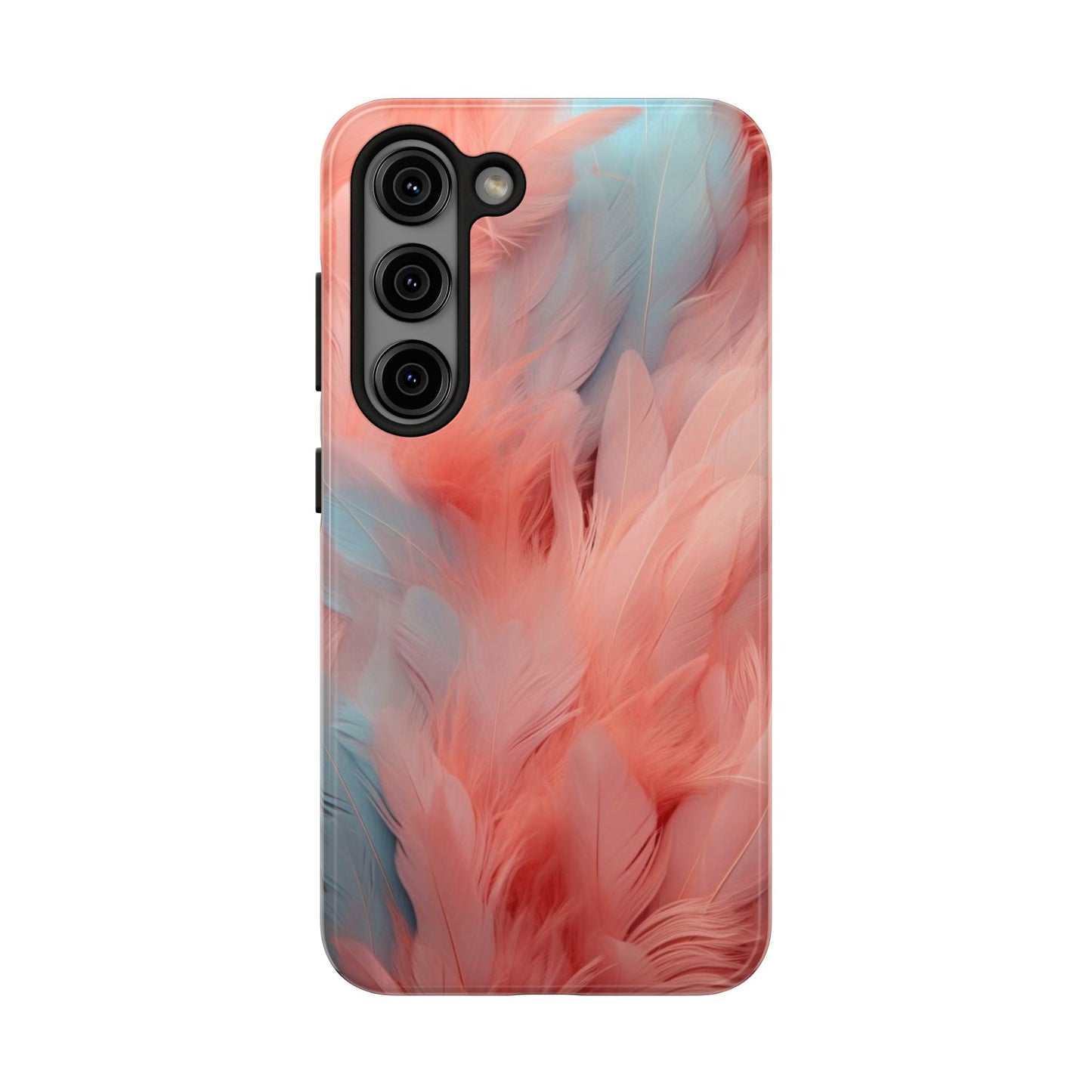 "Rebranding Into A New Badder Bitch!" ~ Pink/Baby Blue Feathered Tough Phone Cases