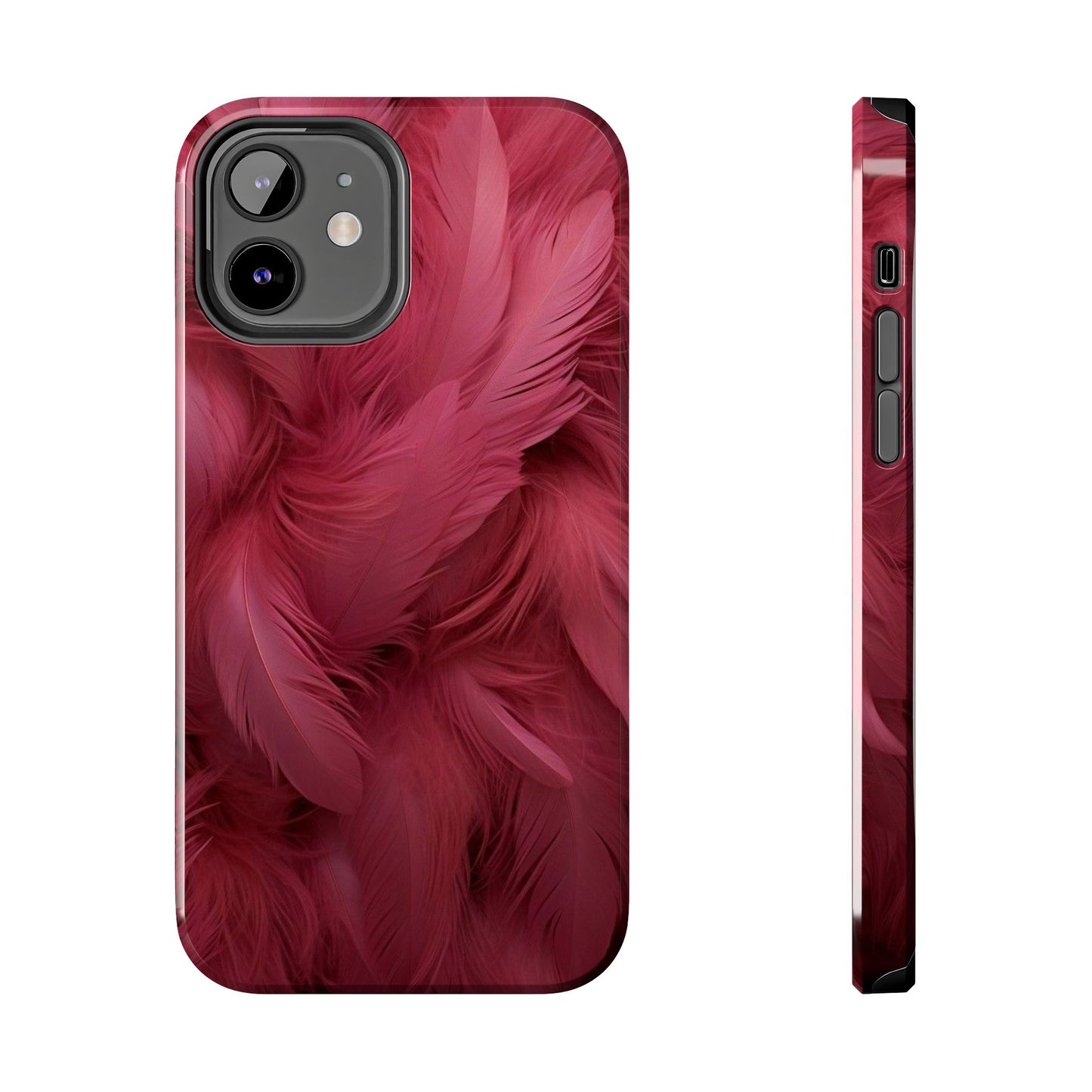 "Rebranding Into A New Badder Bitch!" Pink Feathered Tough Phone Cases