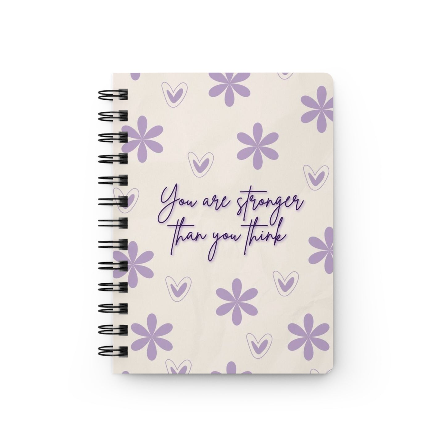 Motivational Spiral Bound Journal - You Are Stronger Than You Think, Gift for Students, Self-Love Journal, Daily Planner, Inspirational