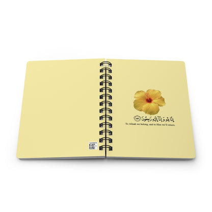 Inspirational Spiral Bound Journal - Floral Design, Gratitude Notebook, Islamic Quotes Journal, Personal Diary, Gift for Friends