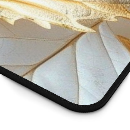 "Rebranding Into A New Badder Bitch!"~ White/Gold Desk Mat