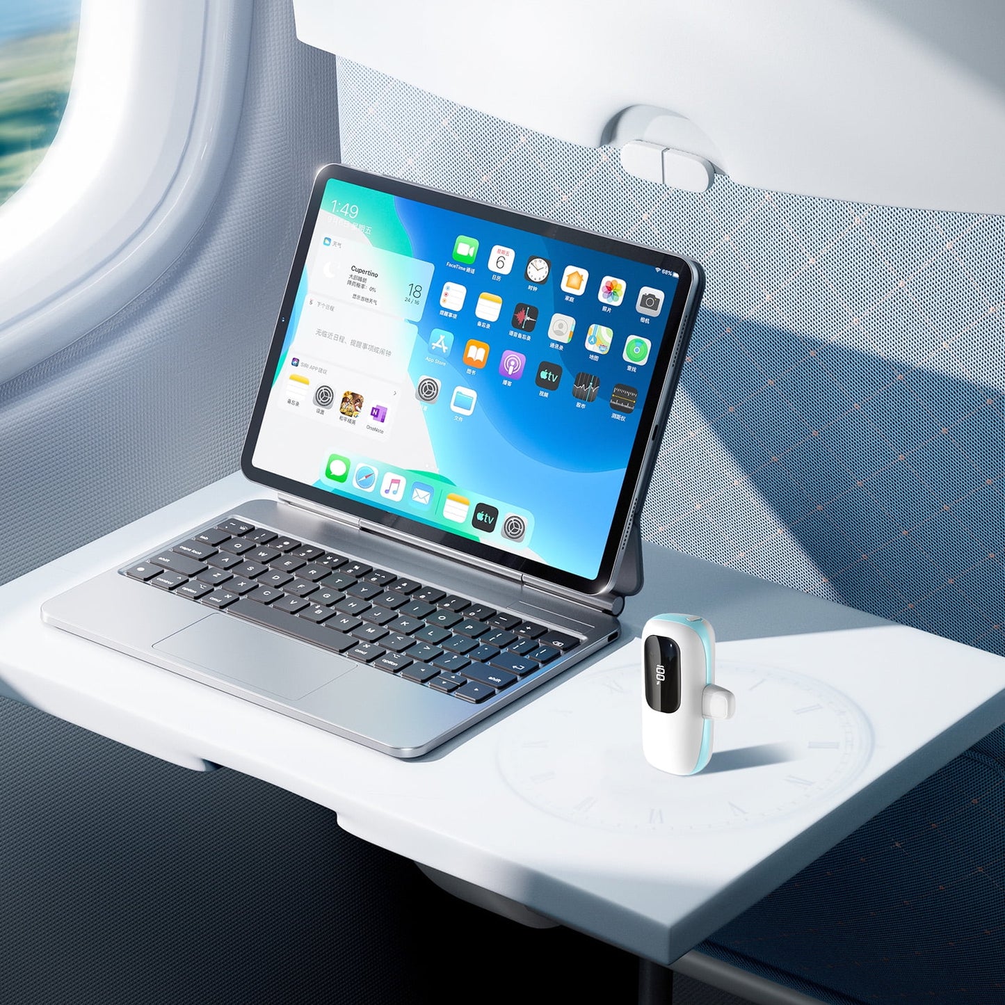 Portable Charger 5000Mah Power Bank USB-C, LCD Display Battery Pack Compatible with Iphone16/15 Series, Android, Samsung, Pixel, Blue