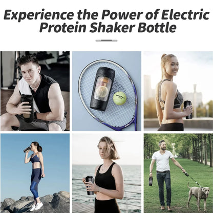 USB Electric Portable Whey Protein Shaker Bottle, Fully Automatic Stirring Cup Rechargeable Gym BA Free Cocktail Blend