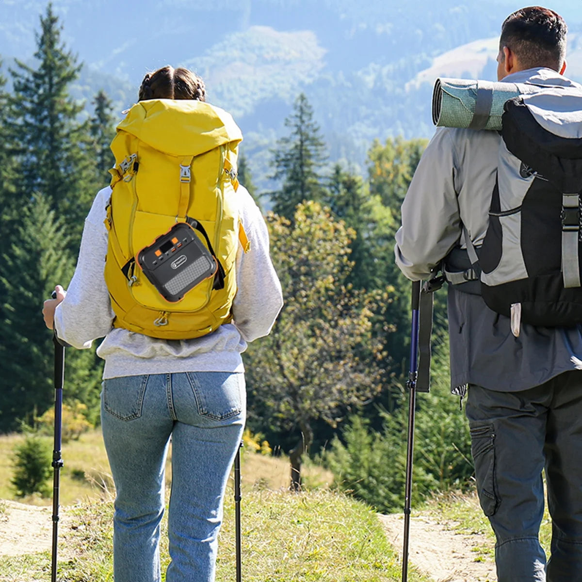 Portable Power Station Mini Solar Generator, 98Wh 26400Mah Lithium Battery, 120W 110V AC Outlets with LED Light Backup Battery for Camping Outdoor