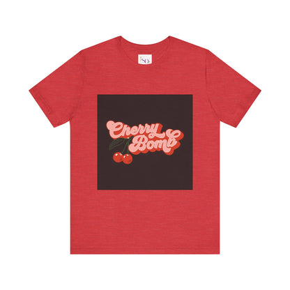 Cherry Bomb Unisex Tee | Playful Graphic T-Shirt for Casual Wear, Gifts for Friends, Summer Style, Music Lovers, Fun Tees