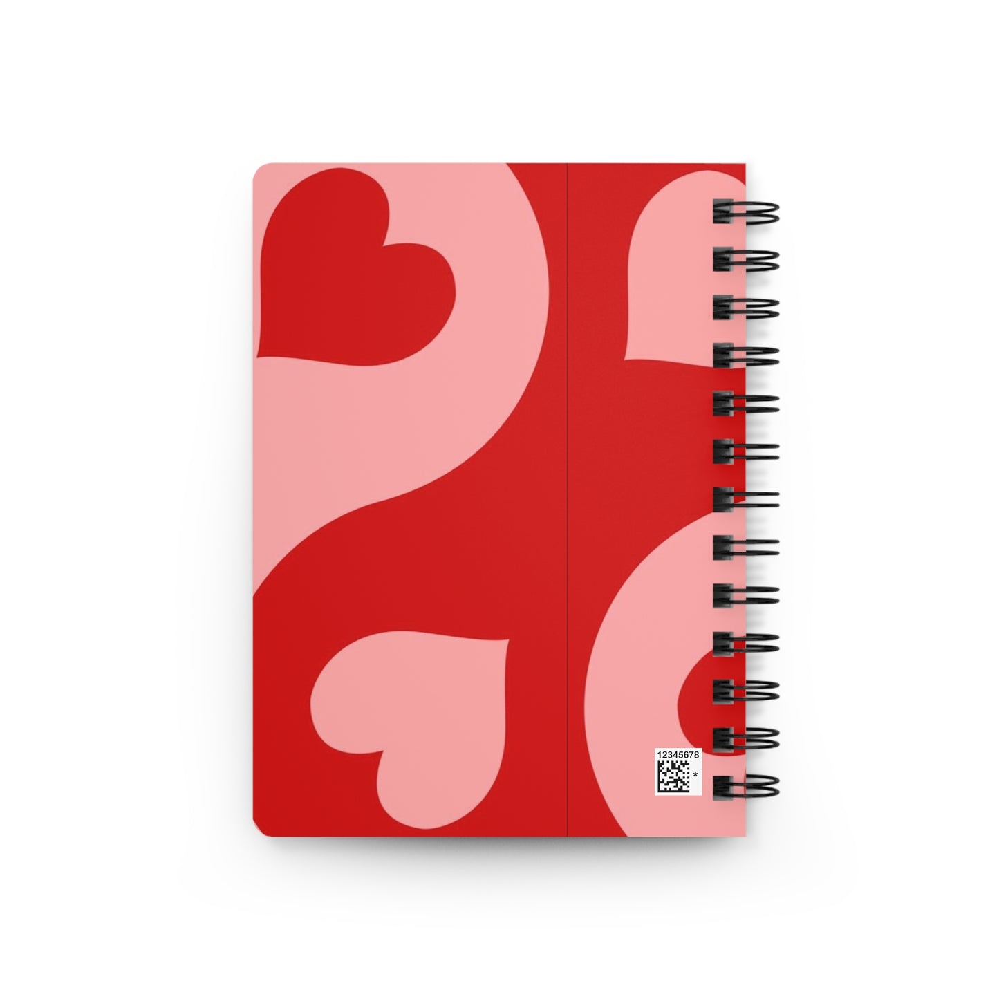 Romantic Heart Spiral Journal, Cute Notebook for Love Notes, Valentine's Day Gift, Creative Planner, Daily Journaling